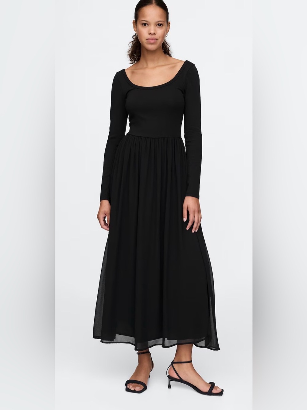 Gap Mixed Media Maxie Dress. Small Black. New without tags